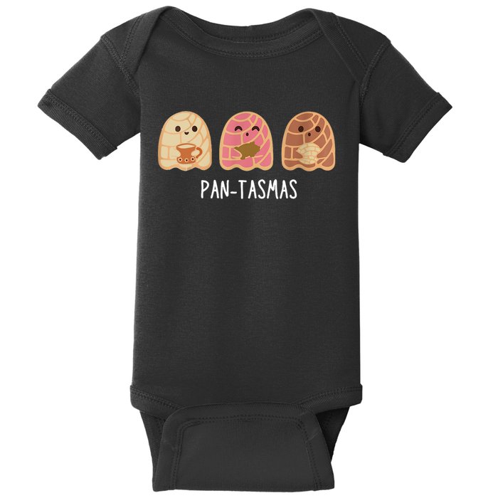 Pantasmas Ghost Funny Spooky Conchas Mexican Ghost Baby Bodysuit