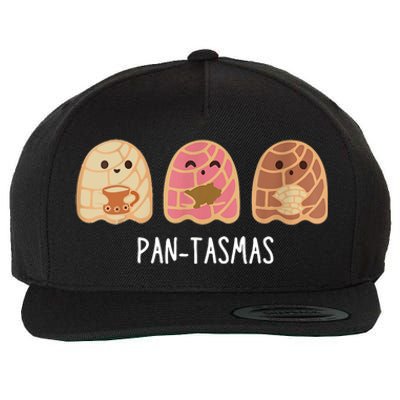 Pantasmas Ghost Funny Spooky Conchas Mexican Ghost Wool Snapback Cap