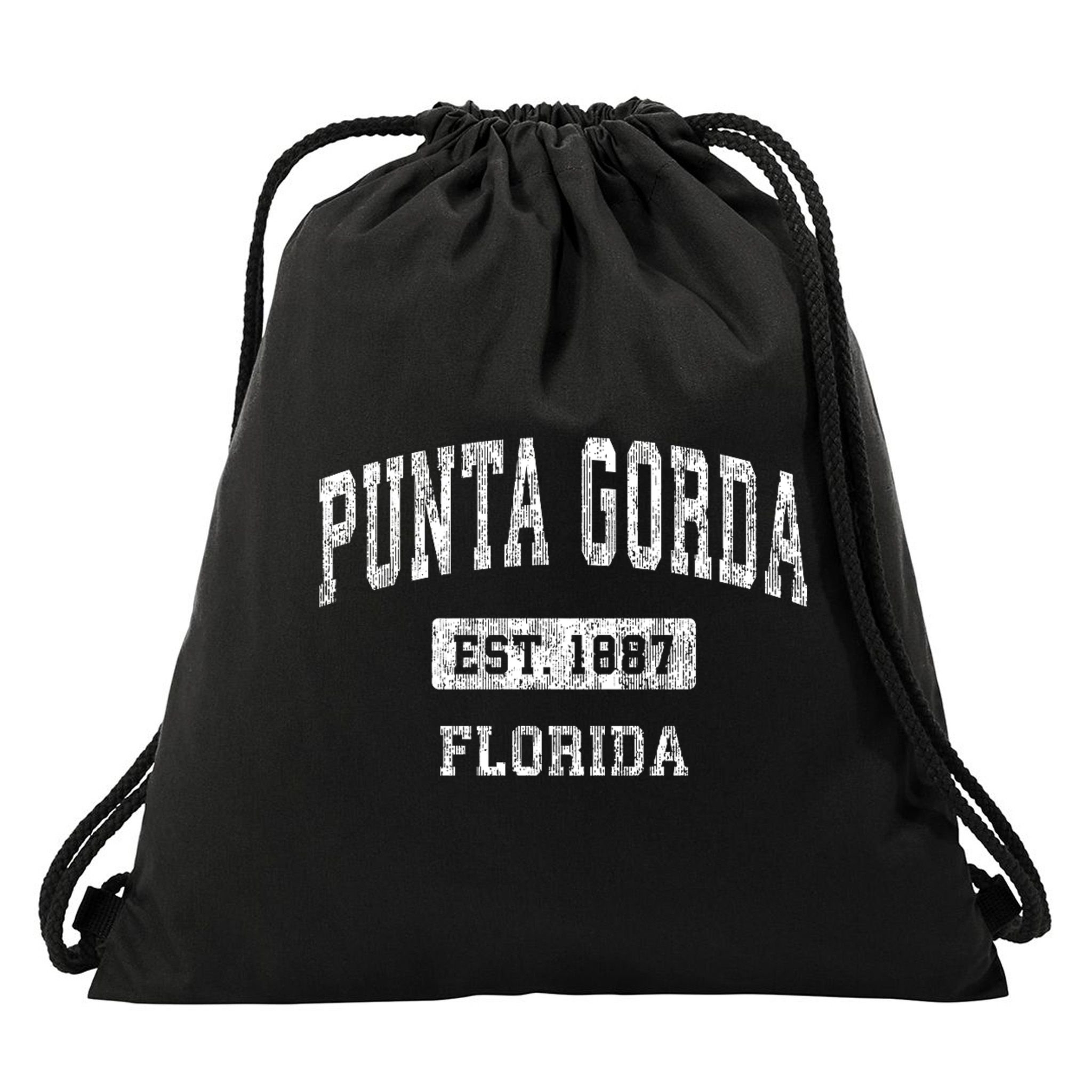 Punta Gorda Florida Fl Vintage Sports Drawstring Bag