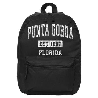 Punta Gorda Florida Fl Vintage Sports 16 in Basic Backpack