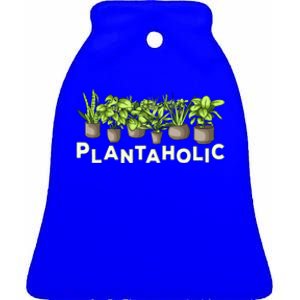 Plantaholic Gift Funny Plants Lover / Gardening Gardener Joke Gift Ceramic Bell Ornament