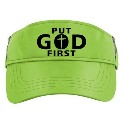 Put God First Christian 3 Nails Cross Catholic Jesus Christ Adult Drive Performance Visor