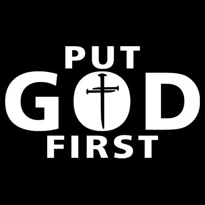 Put God First Christian 3 Nails Cross Catholic Jesus Christ T-Shirt