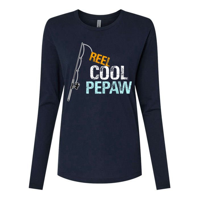 Pepaw Gift From Granddaughter Grandson Reel Cool Pepaw Womens Cotton Relaxed Long Sleeve T-Shirt