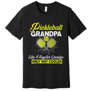 Pickleball Grandpa Funny Player Pickle Ball Premium T-Shirt