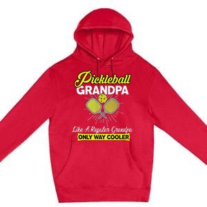 Pickleball Grandpa Funny Player Pickle Ball Premium Pullover Hoodie