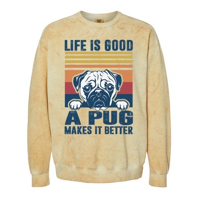 Pug Gifts For Pug Lovers Pug Mom Pug Dad Pug Dog Colorblast Crewneck Sweatshirt