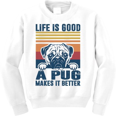 Pug Gifts For Pug Lovers Pug Mom Pug Dad Pug Dog Kids Sweatshirt