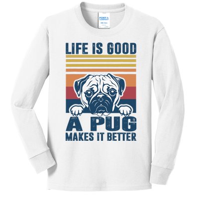 Pug Gifts For Pug Lovers Pug Mom Pug Dad Pug Dog Kids Long Sleeve Shirt