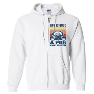 Pug Gifts For Pug Lovers Pug Mom Pug Dad Pug Dog Full Zip Hoodie