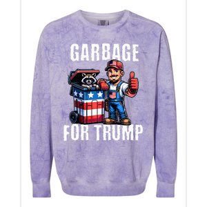 Proud Garbage For Trump Supporter Garbage Trump Supporter Colorblast Crewneck Sweatshirt