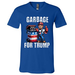 Proud Garbage For Trump Supporter Garbage Trump Supporter V-Neck T-Shirt