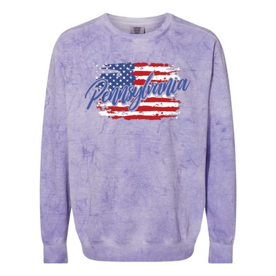 Pennsylvania Gift Funny Colorblast Crewneck Sweatshirt