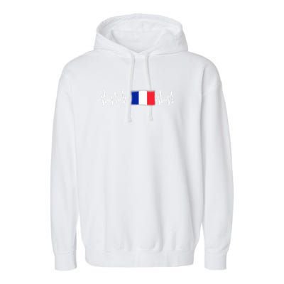 Paris Gifts France French Eiffel Tower Soccer Francois Garment-Dyed Fleece Hoodie