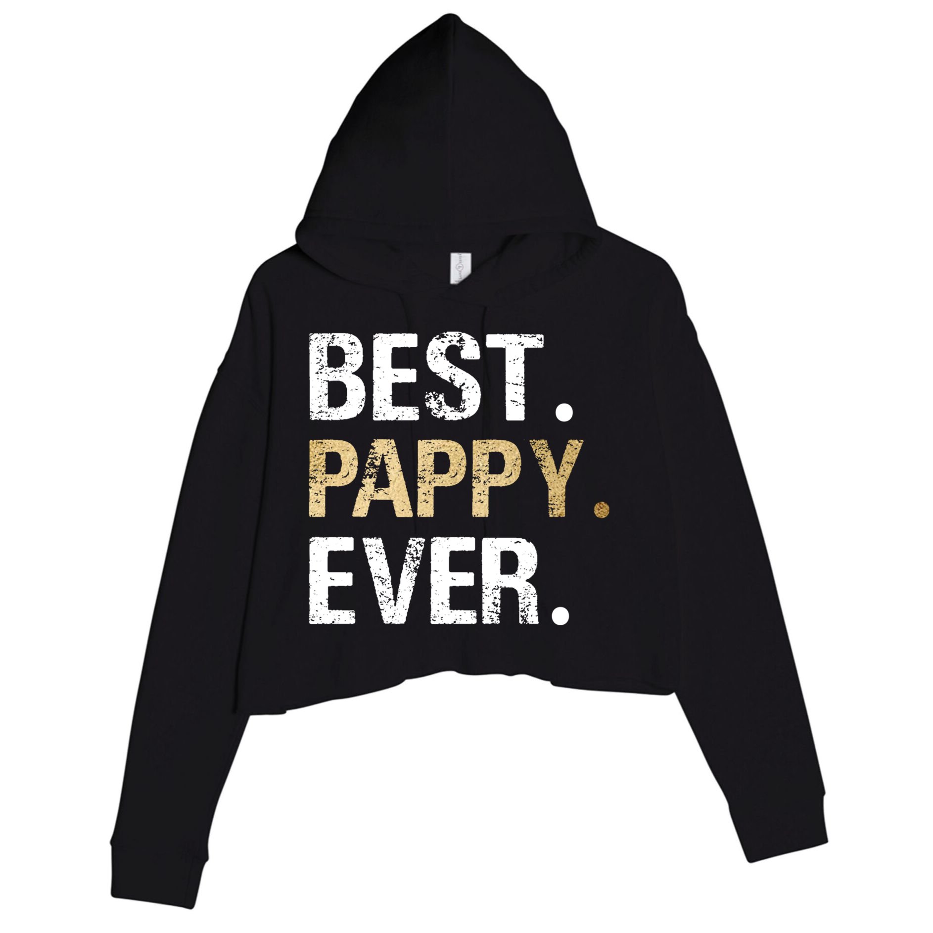 Pappy Gift From Granddaughter Grandson Best Pappy Ever Gift Crop Fleece Hoodie