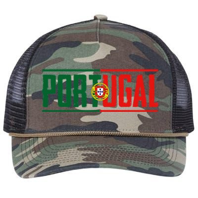 Portugal Gift For Any Portuguese Retro Rope Trucker Hat Cap