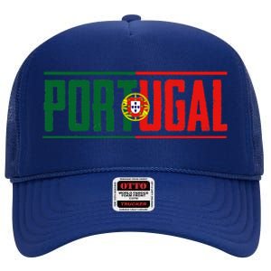 Portugal Gift For Any Portuguese High Crown Mesh Back Trucker Hat