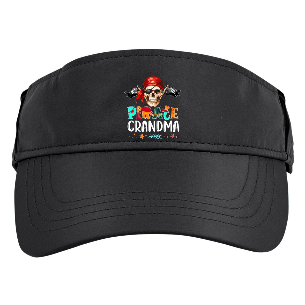 Pirate Grandma Funny Birthday Pirate Day Family Matching Adult Drive Performance Visor