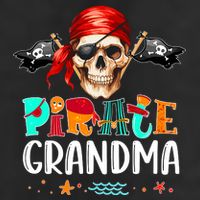 Pirate Grandma Funny Birthday Pirate Day Family Matching Adult Drive Performance Visor