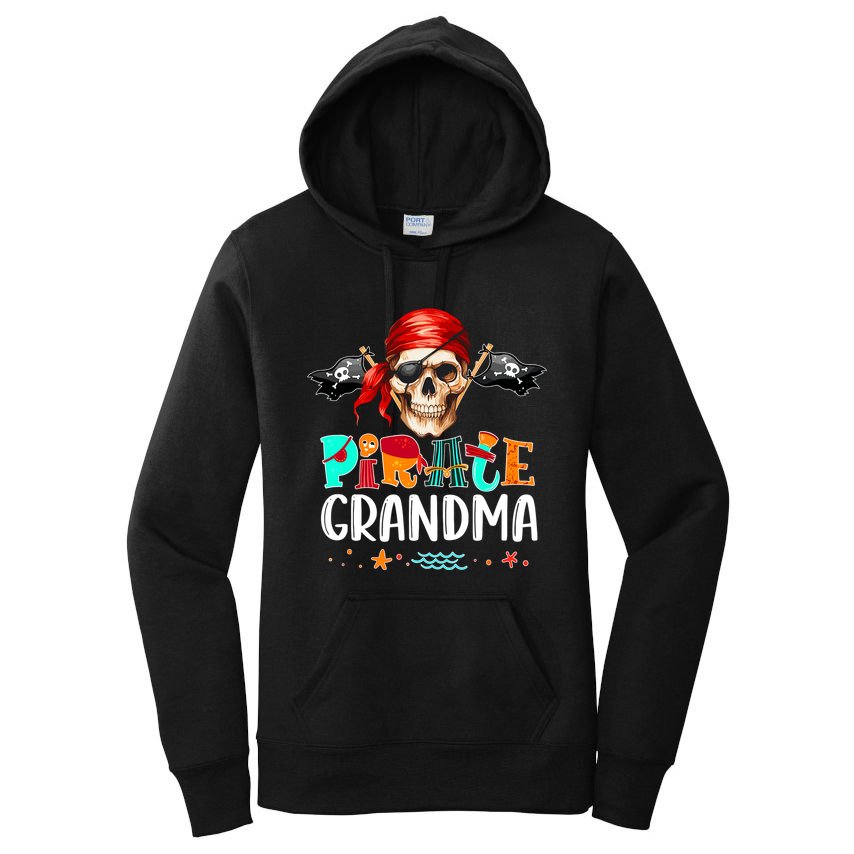 Pirate Grandma Funny Birthday Pirate Day Family Matching Women's Pullover Hoodie