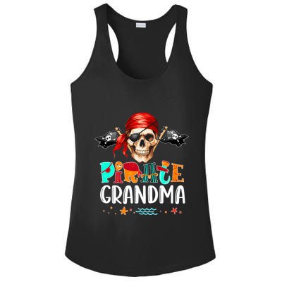Pirate Grandma Funny Birthday Pirate Day Family Matching Ladies PosiCharge Competitor Racerback Tank