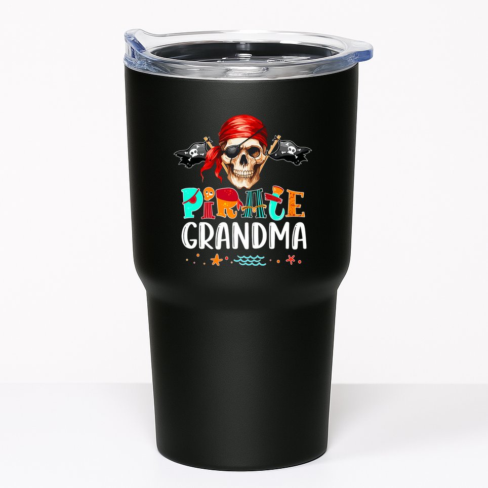 Pirate Grandma Funny Birthday Pirate Day Family Matching Tumbler