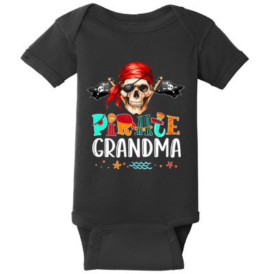 Pirate Grandma Funny Birthday Pirate Day Family Matching Baby Bodysuit