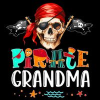Pirate Grandma Funny Birthday Pirate Day Family Matching Visor