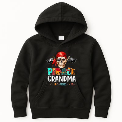 Pirate Grandma Funny Birthday Pirate Day Family Matching Kids Hoodie