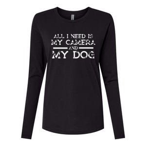 Photographer Gift Funny Photography Fan Camera And Dog Womens Cotton Relaxed Long Sleeve T-Shirt