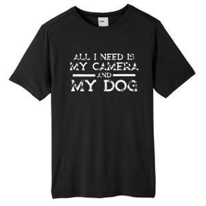 Photographer Gift Funny Photography Fan Camera And Dog Tall Fusion ChromaSoft Performance T-Shirt