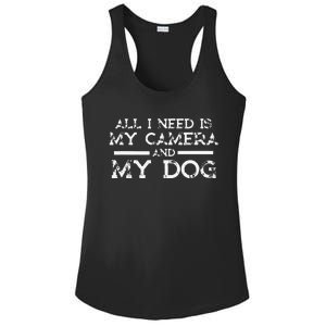 Photographer Gift Funny Photography Fan Camera And Dog Ladies PosiCharge Competitor Racerback Tank