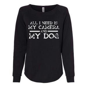 Photographer Gift Funny Photography Fan Camera And Dog Womens California Wash Sweatshirt