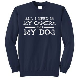 Photographer Gift Funny Photography Fan Camera And Dog Tall Sweatshirt