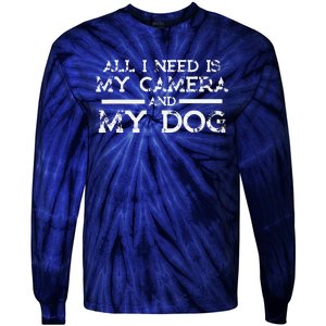 Photographer Gift Funny Photography Fan Camera And Dog Tie-Dye Long Sleeve Shirt