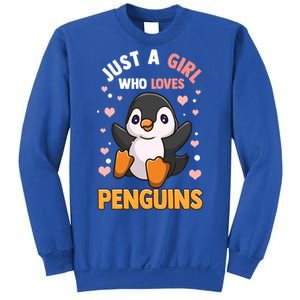 Penguin Gift For Girls Just A Girl Who Loves Penguins Gift Sweatshirt