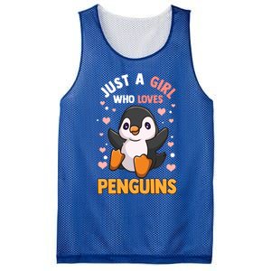 Penguin Gift For Girls Just A Girl Who Loves Penguins Gift Mesh Reversible Basketball Jersey Tank