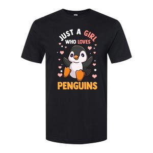 Penguin Gift For Girls Just A Girl Who Loves Penguins Gift Softstyle CVC T-Shirt