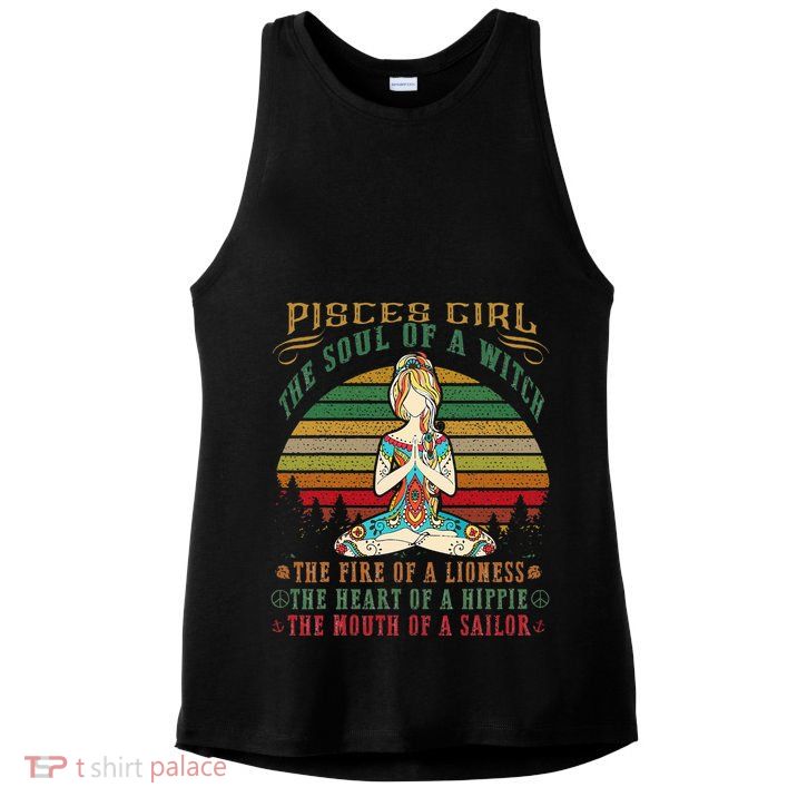 Pisces Girl For Yoga Black Women Birthday Gifts Ladies PosiCharge Tri-Blend Wicking Tank