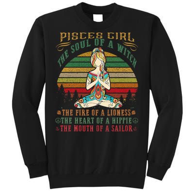 Pisces Girl For Yoga Black Women Birthday Gifts Sweatshirt