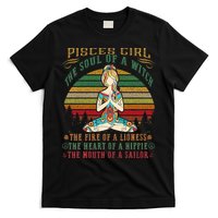 Pisces Girl For Yoga Black Women Birthday Gifts T-Shirt