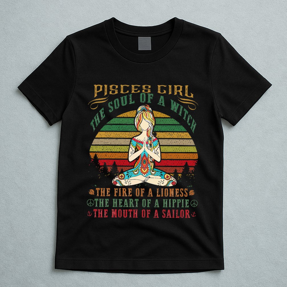Pisces Girl For Yoga Black Women Birthday Gifts T-Shirt