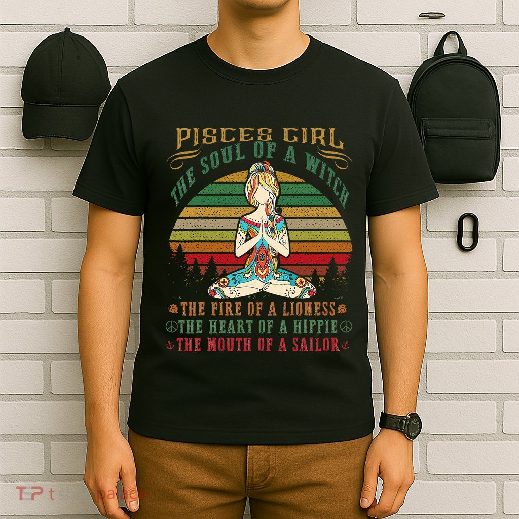 Pisces Girl For Yoga Black Women Birthday Gifts T-Shirt
