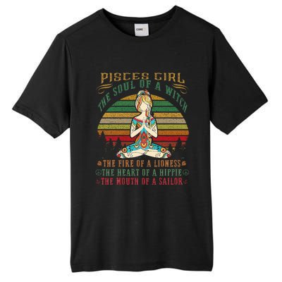 Pisces Girl For Yoga Black Women Birthday Gifts Tall Fusion ChromaSoft Performance T-Shirt