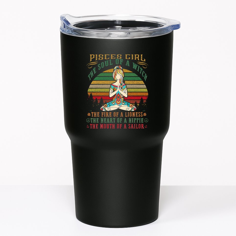 Pisces Girl For Yoga Black Women Birthday Gifts Tumbler
