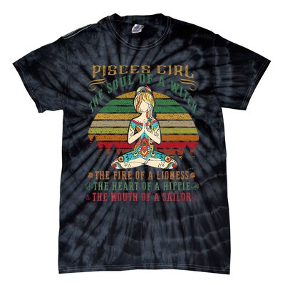 Pisces Girl For Yoga Black Women Birthday Gifts Tie-Dye T-Shirt