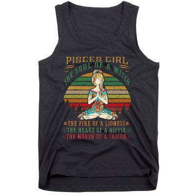 Pisces Girl For Yoga Black Women Birthday Gifts Tank Top