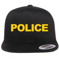 Police Gift Front And Back Print Police Law Enforcet Flatbill Hat