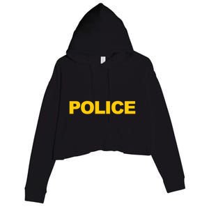 Police Gift Front And Back Print Police Law Enforcet Crop Fleece Hoodie