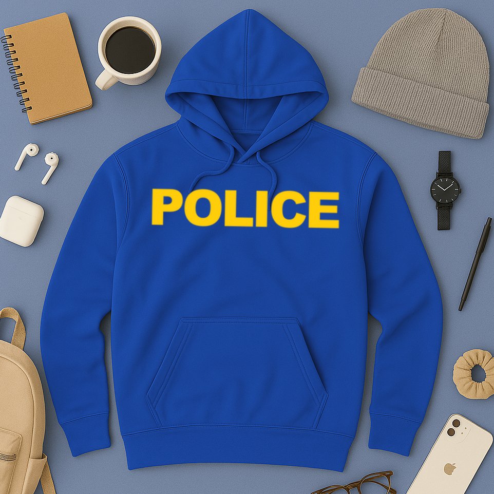 Police Gift Front And Back Print Police Law Enforcet Hoodie